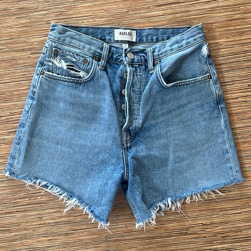 Agolde Riley cutoff shorts, size 27